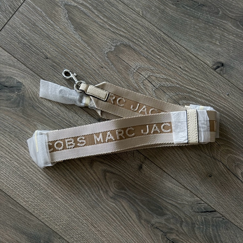 Marc Jacobs Beige Logo Bag Strap 50 1/2" adjustable strap drop